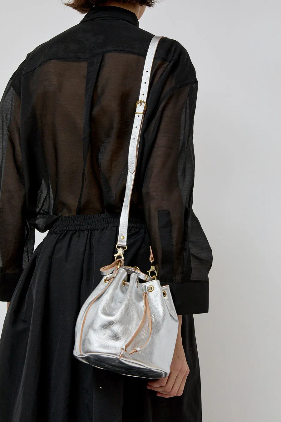 Il Bisonte Bucket Classic Bag in Silver sold by No. 6 product image thumbnail 3