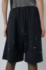CORDERA Embellished Bermuda Shorts in Pinstripe sold by No. 6