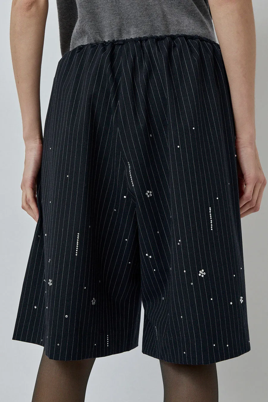 CORDERA Embellished Bermuda Shorts in Pinstripe sold by No. 6 product image thumbnail 5