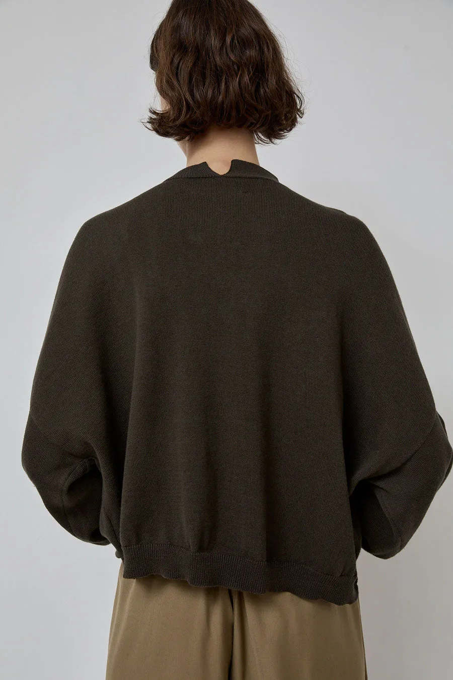CORDERA Cotton Cashmere Cardigan in Dark Moss sold by No. 6 product image thumbnail 5