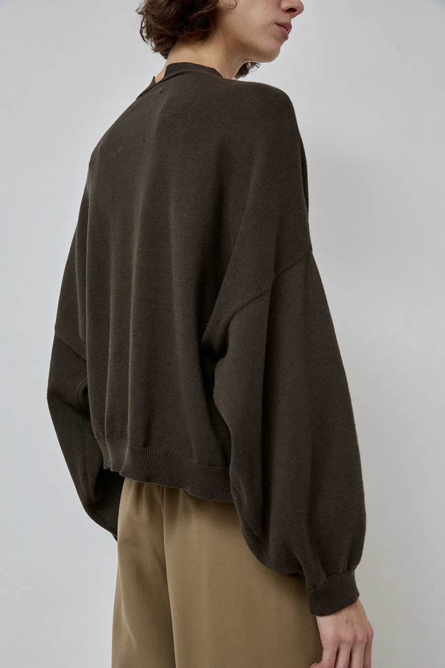 CORDERA Cotton Cashmere Cardigan in Dark Moss sold by No. 6 product image thumbnail 2