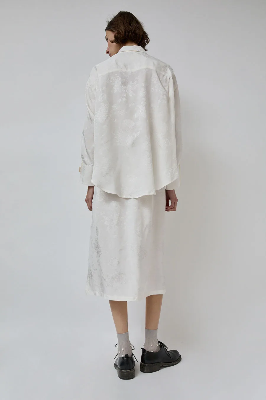 CORDERA Flower Jacquard Shirt in White sold by No. 6 product image thumbnail 2