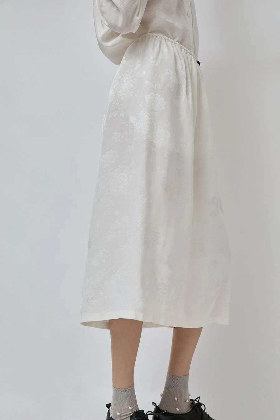 CORDERA Flower Jacquard Skirt in White sold by No. 6 product image thumbnail 5