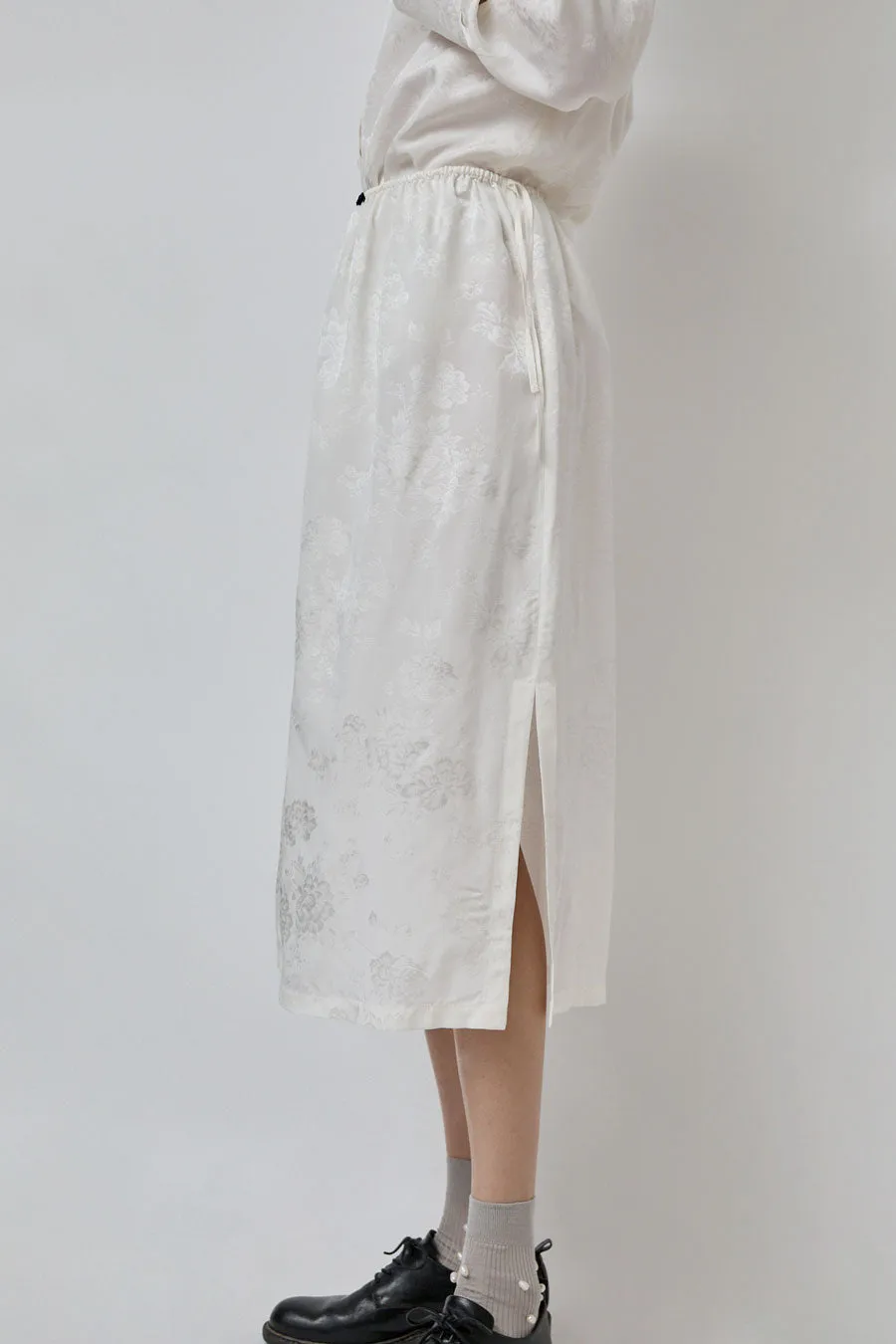 CORDERA Flower Jacquard Skirt in White sold by No. 6 product image thumbnail 4