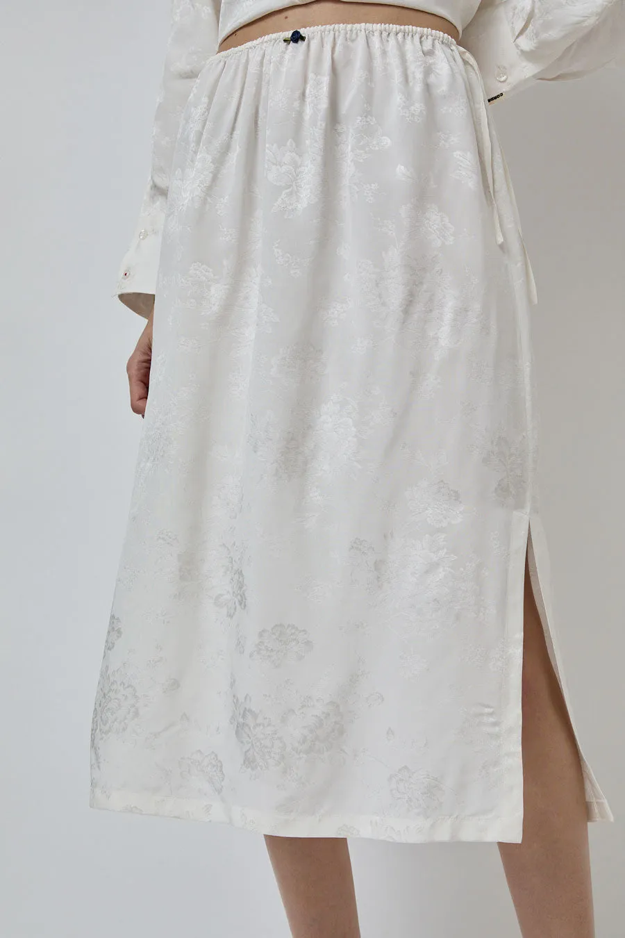CORDERA Flower Jacquard Skirt in White sold by No. 6 product image thumbnail 2