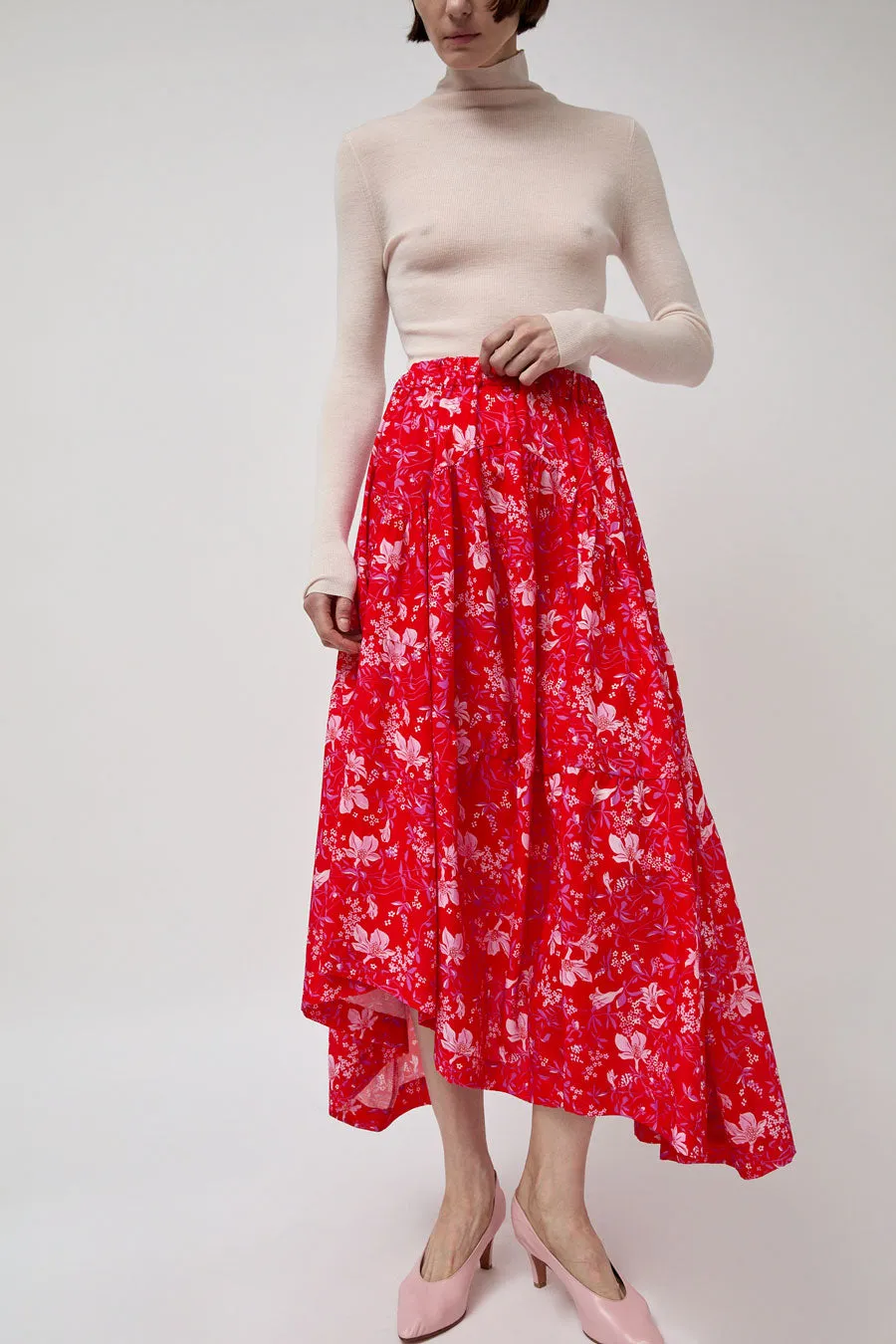 INSHADE Flared Skirt in Red Floral sold by No. 6 product image thumbnail 3