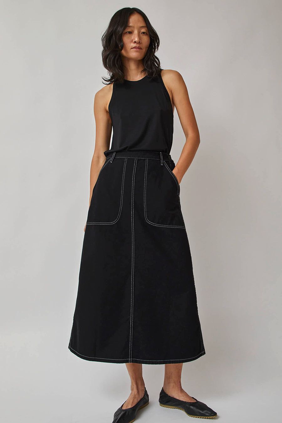 Atelier Delphine Erin Skirt in Black sold by No. 6