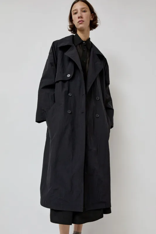 No.6 Peterman Trench in Black sold by No. 6