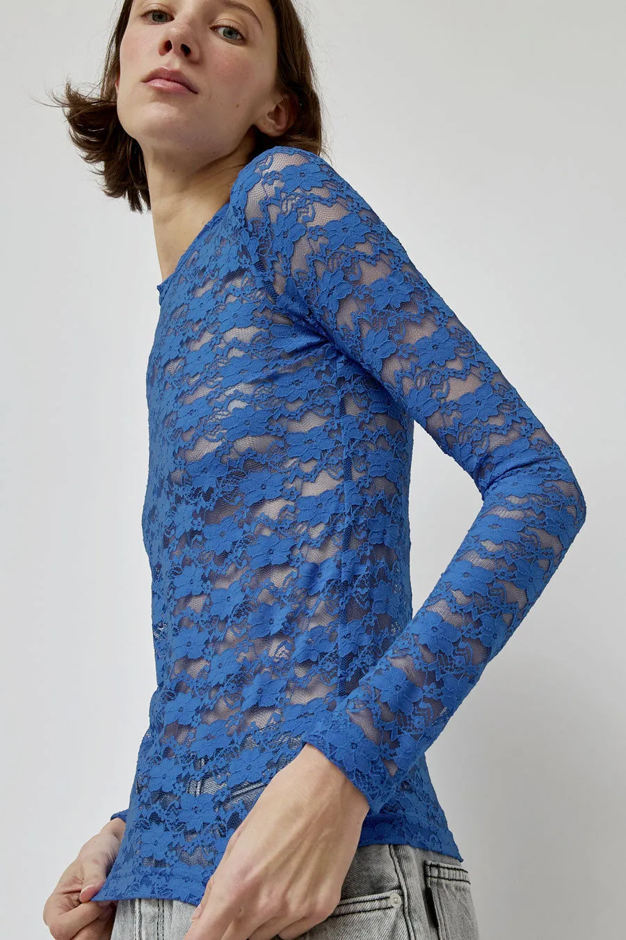 No.6 Ash Tee in Cornflower Lace sold by No. 6