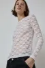 No.6 Ash Tee in White Lace sold by No. 6