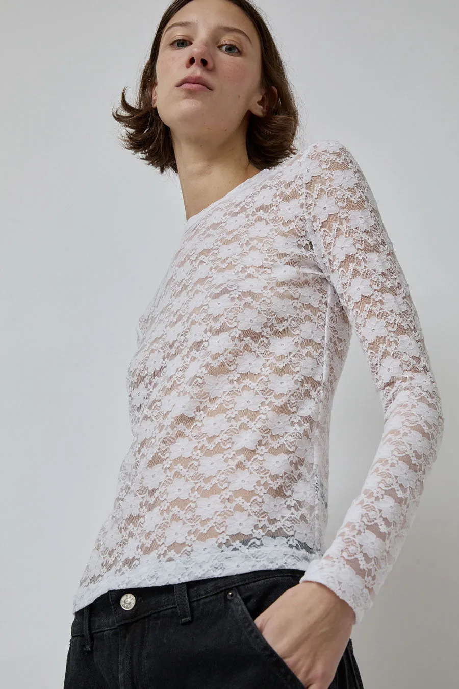 No.6 Ash Tee in White Lace sold by No. 6 product image thumbnail 4
