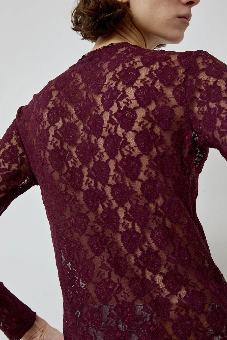 No.6 Ash Tee in Bordeaux Lace sold by No. 6 product image thumbnail 3