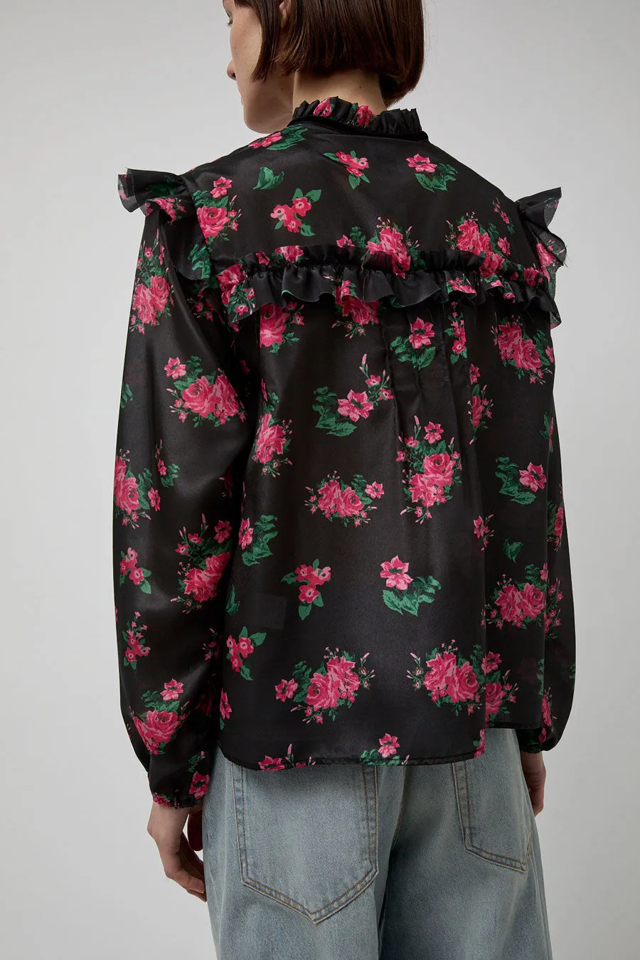 StandAlone Sheer Fringe Blouse in Roses sold by No. 6 product image thumbnail 5