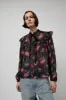 StandAlone Sheer Fringe Blouse in Roses sold by No. 6