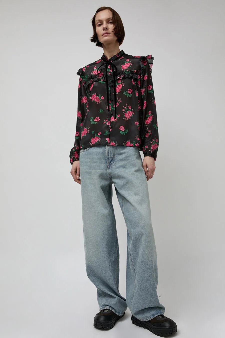 StandAlone Sheer Fringe Blouse in Roses sold by No. 6 product image thumbnail 2