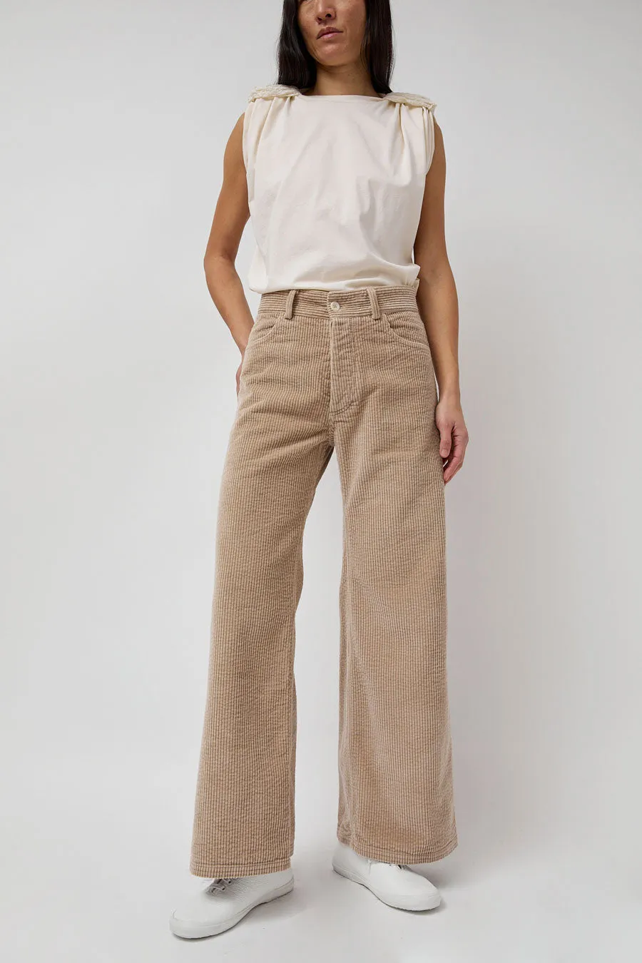 Baserange Tajo Wide Pants in Sand sold by No. 6