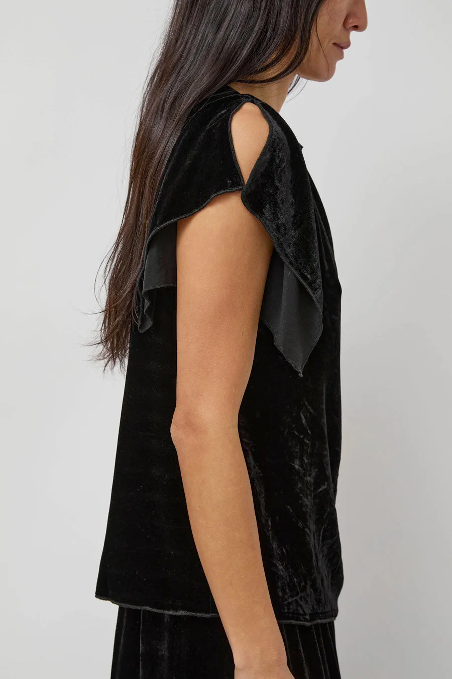 Baserange Olin Top in Black Velvet sold by No. 6 product image thumbnail 2
