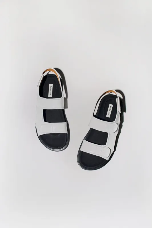 Reike Nen Piping Velcro Mold Sandals in White made by No. 6