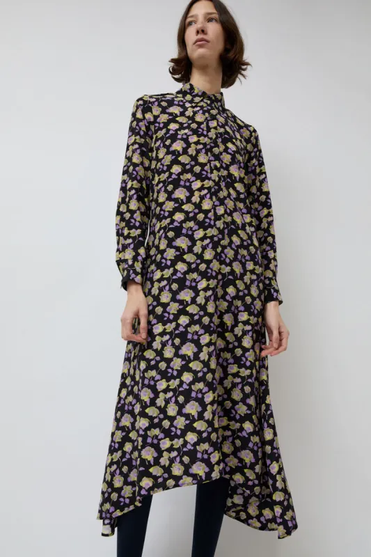 No.6 Campden Dress in Black and Lilac Primrose sold by No. 6