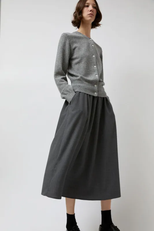 No.6 Nic Skirt in Solid Grey Wool sold by No. 6