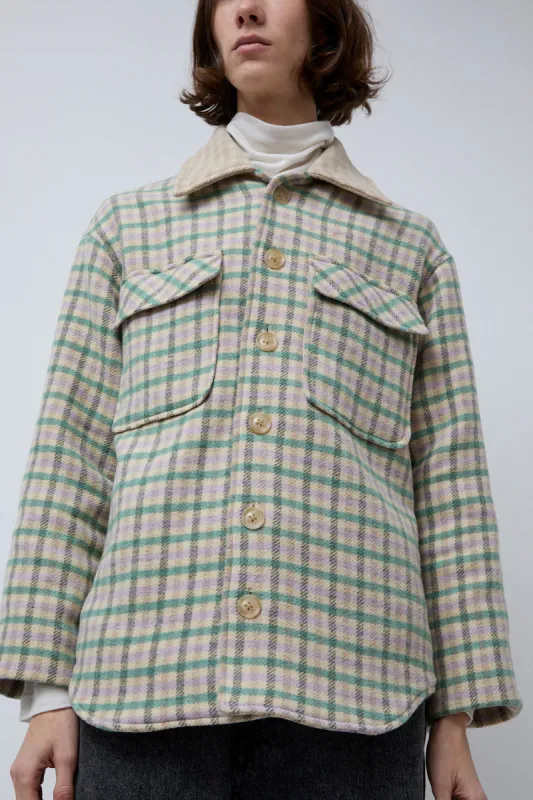 No.6 Wilson Jacket in Mint Lilac Plaid sold by No. 6