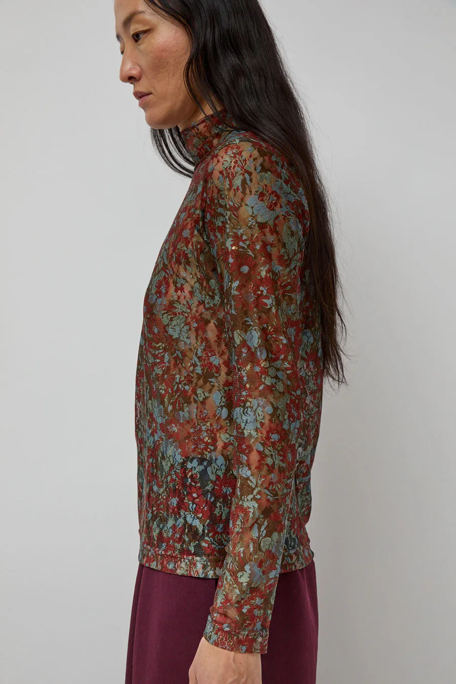 No.6 Rosa Turtleneck in Wine Garden Lace sold by No. 6 product image thumbnail 2