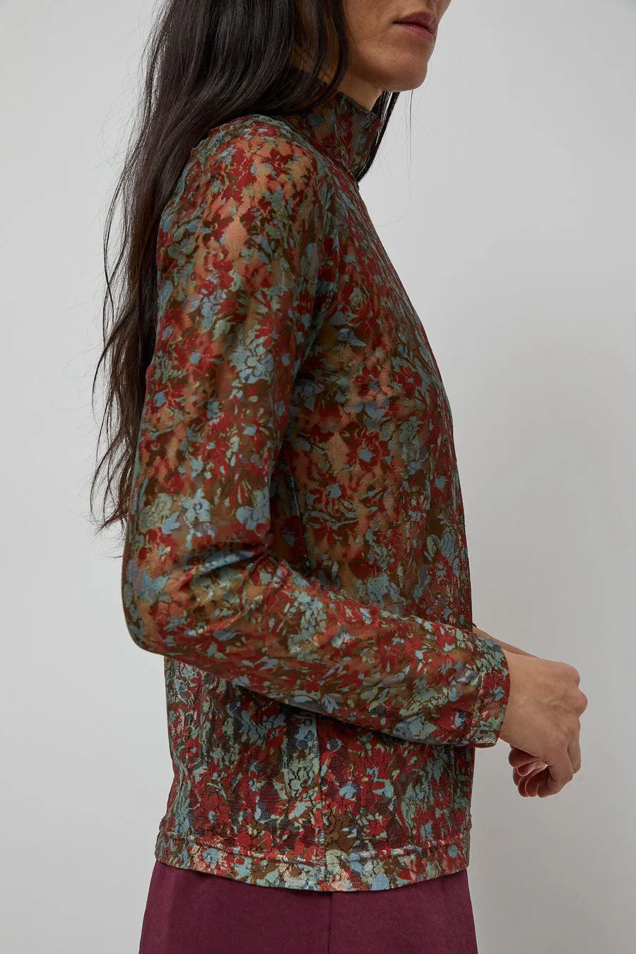 No.6 Rosa Turtleneck in Wine Garden Lace sold by No. 6 product image thumbnail 5