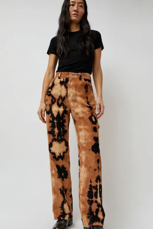 No.6 Evan Jean in Brown Tie Dye Corduroy sold by No. 6