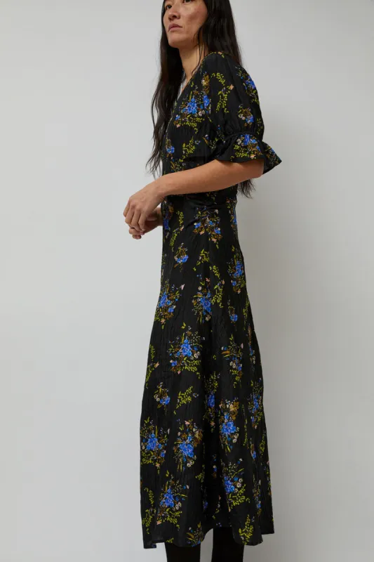 No.6 Luisa Dress in Black Large Bouquet sold by No. 6