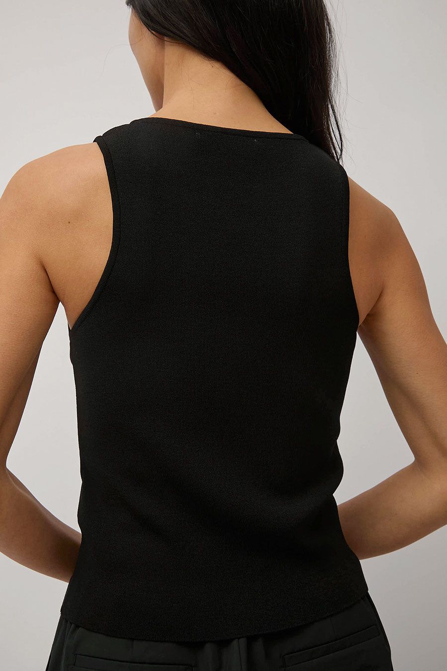 Amomento Cut-Out Sleeveless Top in Black sold by No. 6 product image thumbnail 4