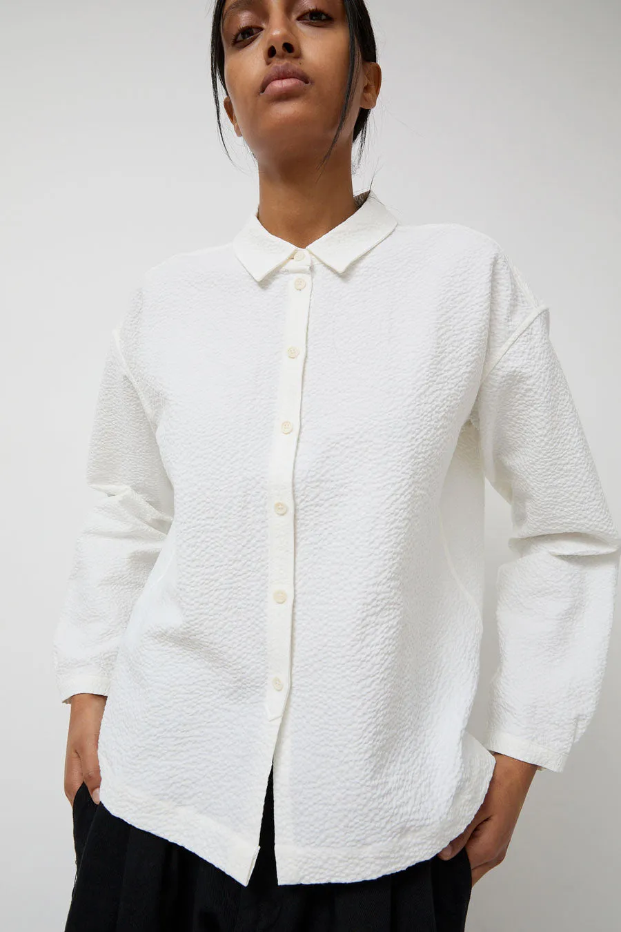YMC Marianne Shirt in White sold by No. 6