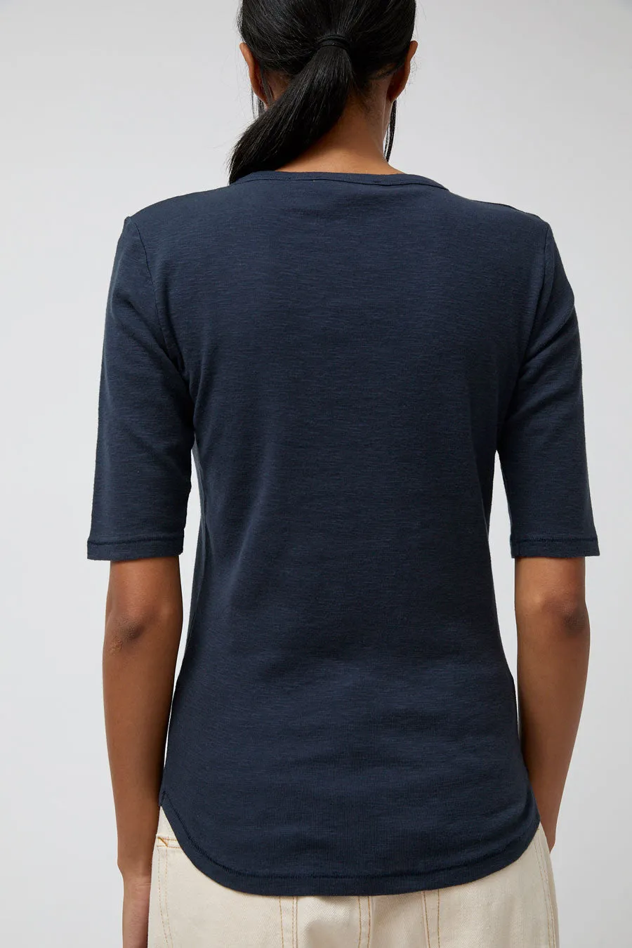 YMC Charlotte Short Sleeve Top in Navy sold by No. 6 product image thumbnail 5