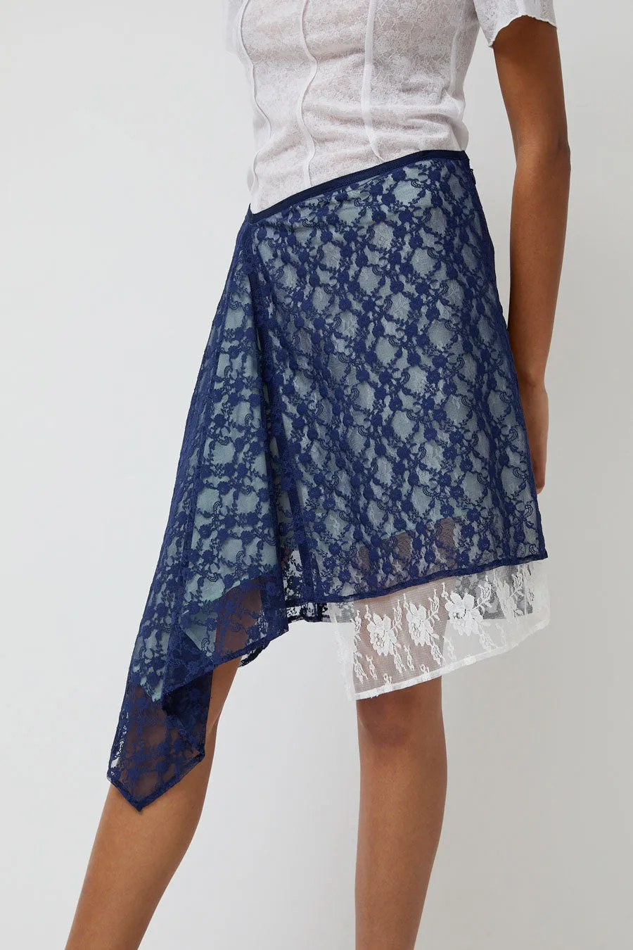 Anggae Layered Lace Skirt in Navy sold by No. 6 product image thumbnail 3