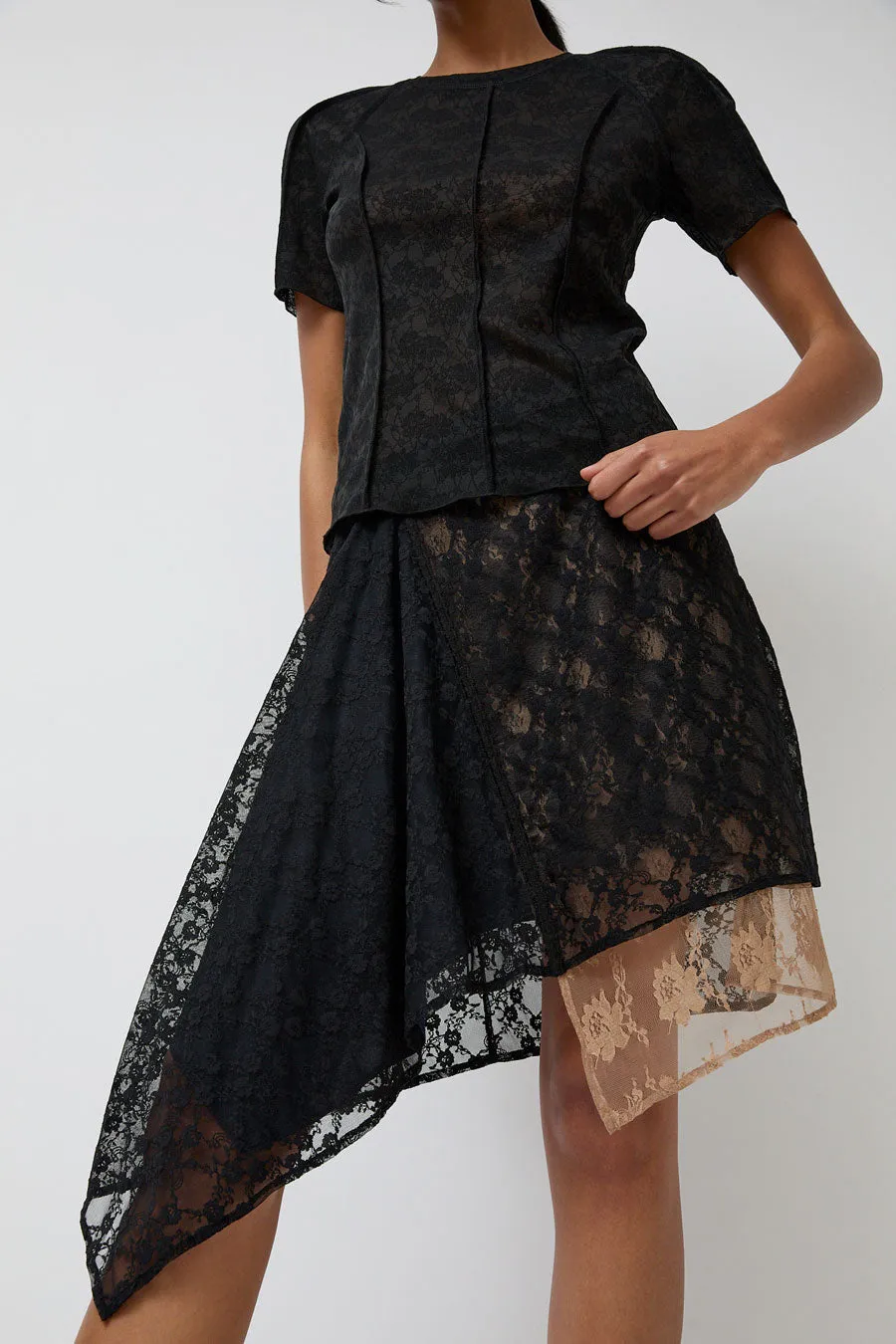 Anggae Layered Lace Skirt in Black sold by No. 6 product image thumbnail 3