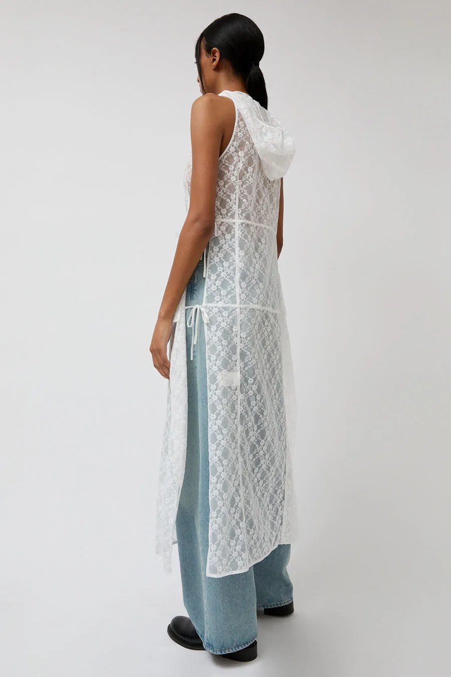Anggae Lace Hooded Layering Dress in White sold by No. 6 product image thumbnail 5