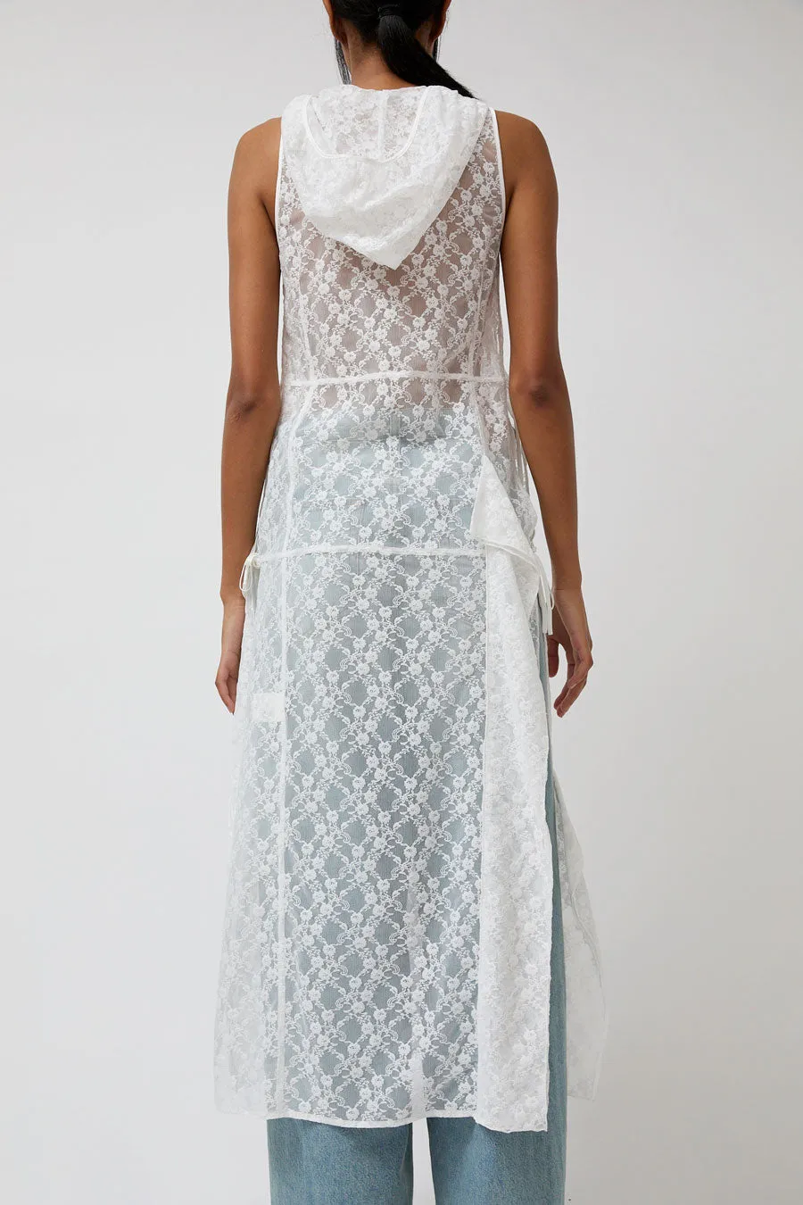 Anggae Lace Hooded Layering Dress in White sold by No. 6 product image thumbnail 3