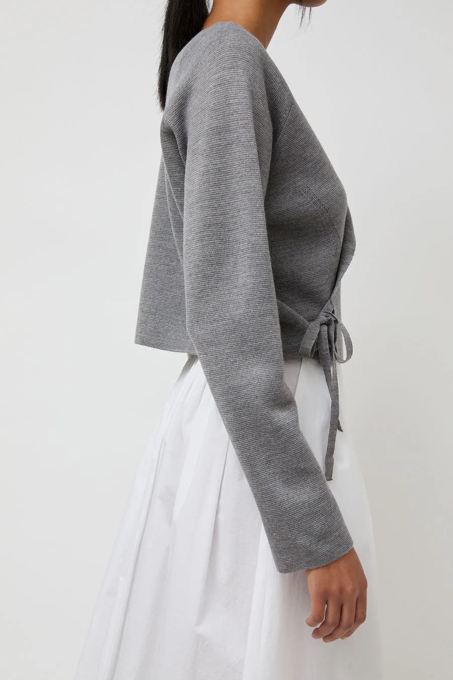 Anggae Ballet Trainer Wrap Cardigan in Grey sold by No. 6 product image thumbnail 2