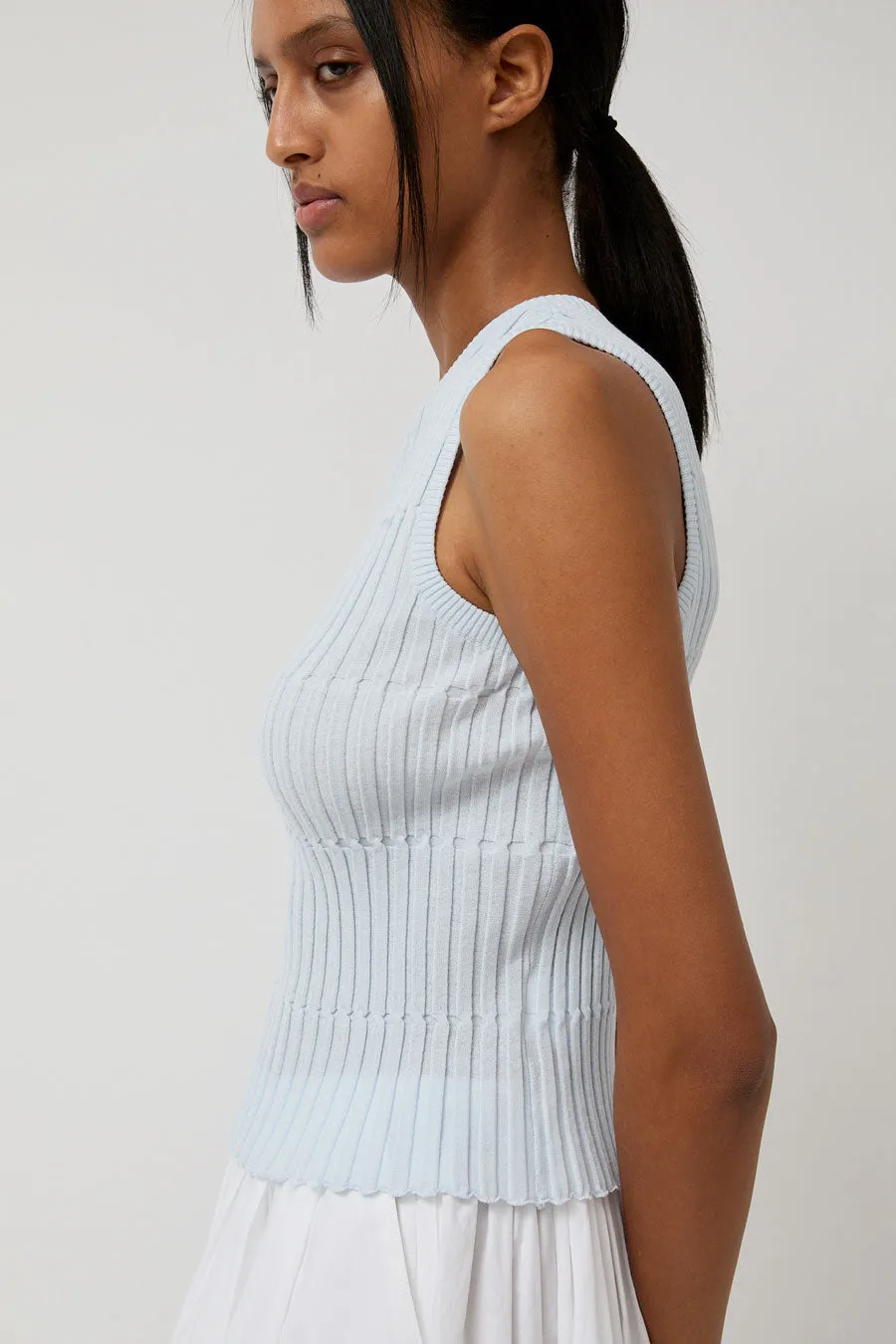 Anggae Crafted Rib Crossed Top in Blue sold by No. 6 product image thumbnail 3