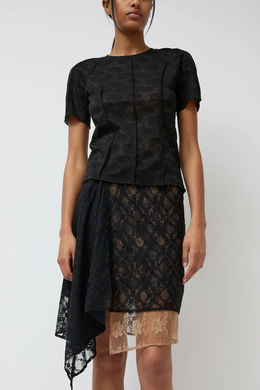 Anggae Lace Scuba T-Shirt in Black sold by No. 6 product image thumbnail 5