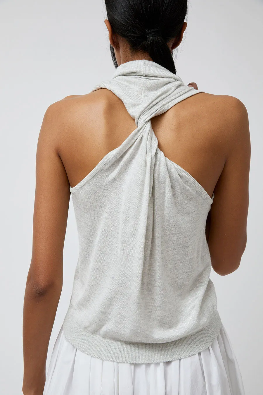 Anggae Twisted Back Knit Top in Grey sold by No. 6 product image thumbnail 2