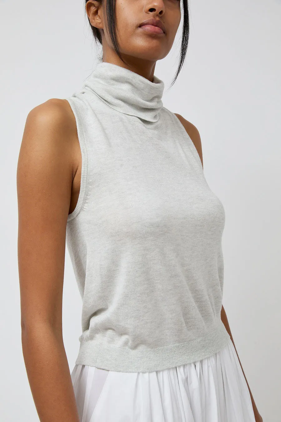 Anggae Twisted Back Knit Top in Grey sold by No. 6 product image thumbnail 4