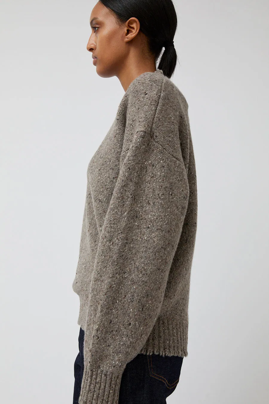6397 Crewneck Wool Sweatshirt in Grey and Brown sold by No. 6 product image thumbnail 2