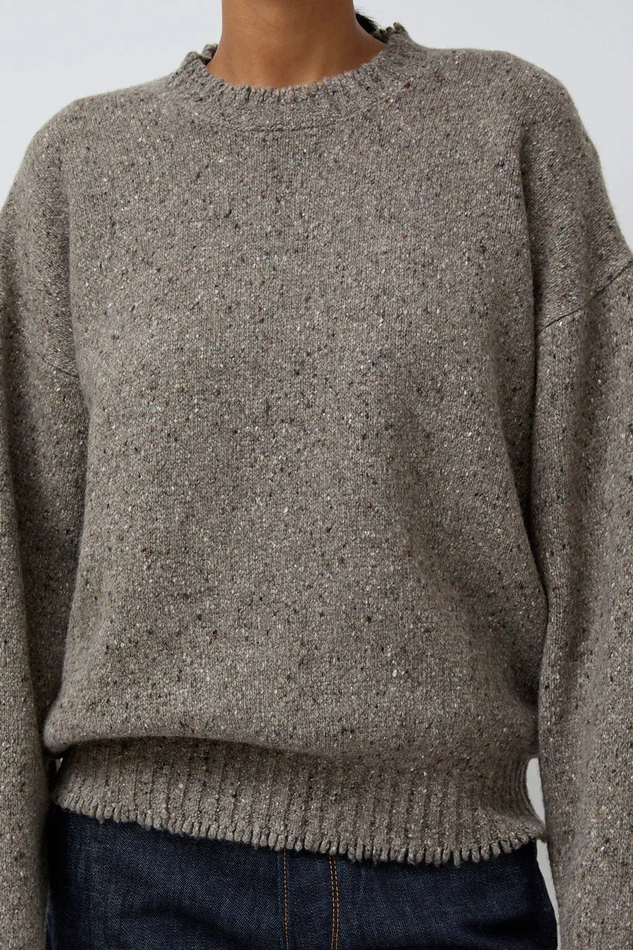 6397 Crewneck Wool Sweatshirt in Grey and Brown sold by No. 6 product image thumbnail 3