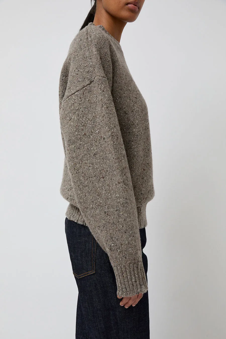 6397 Crewneck Wool Sweatshirt in Grey and Brown sold by No. 6 product image thumbnail 4