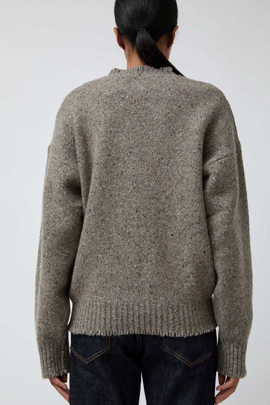 6397 Crewneck Wool Sweatshirt in Grey and Brown sold by No. 6 product image thumbnail 5