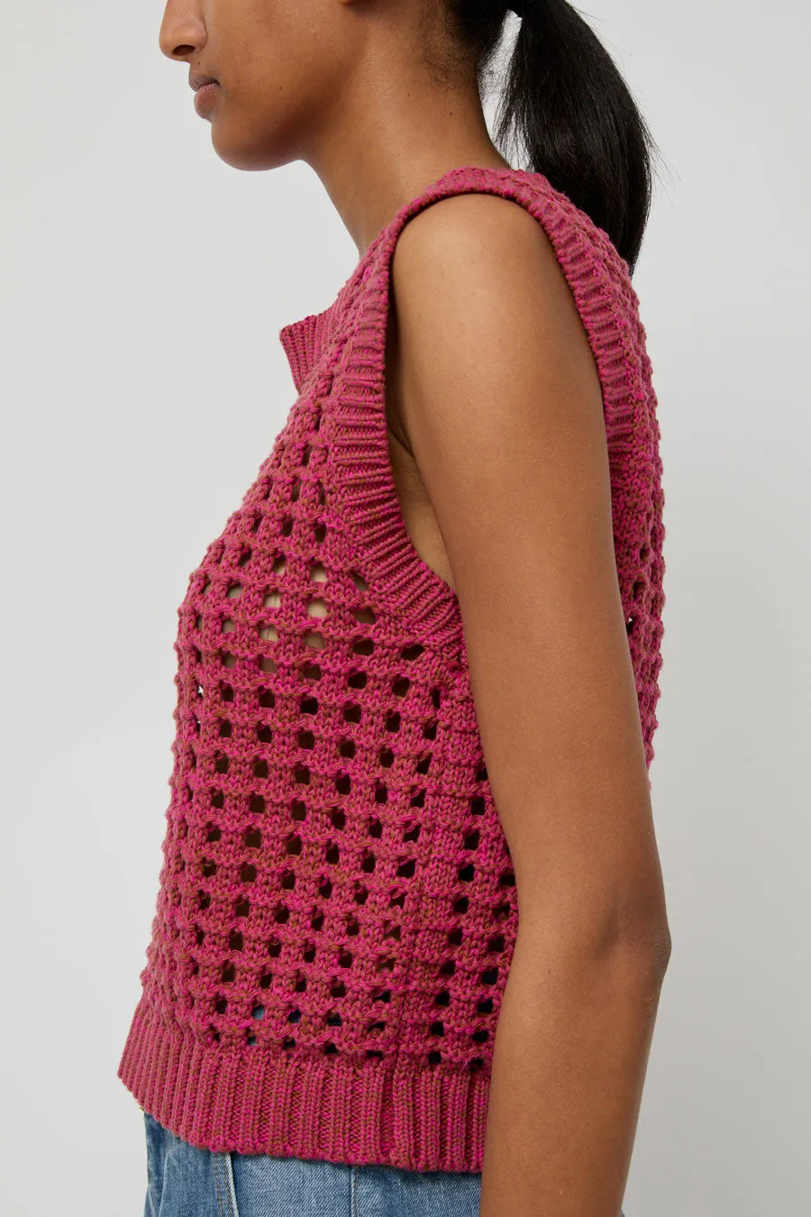 No.6 Reed Tank in Pink and Brown sold by No. 6 product image thumbnail 5