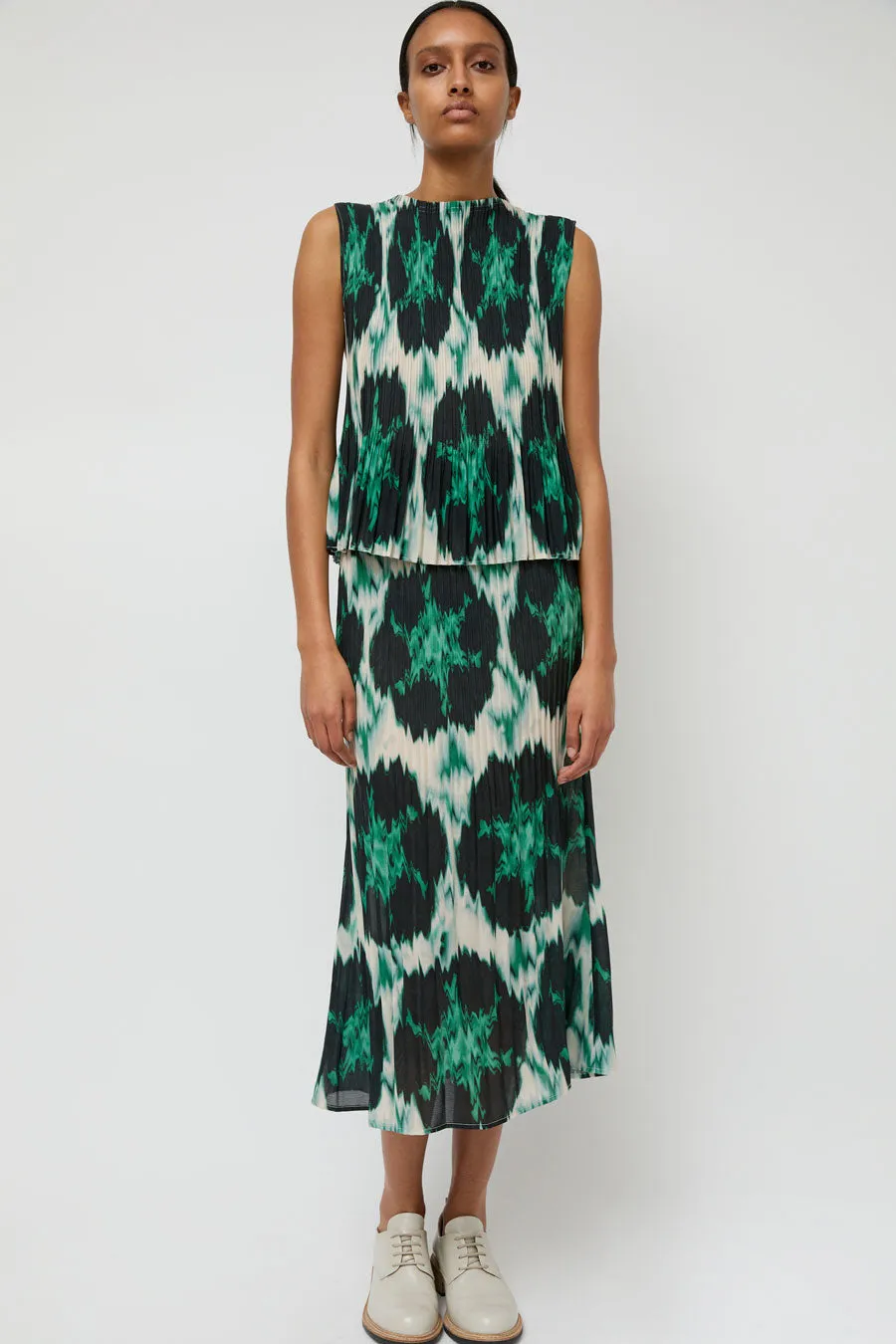 No.6 Hiro Skirt in Emerald Ikat sold by No. 6