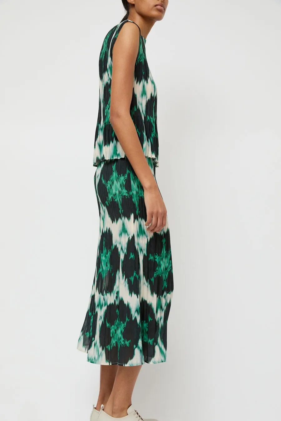 No.6 Hiro Skirt in Emerald Ikat sold by No. 6 product image thumbnail 5