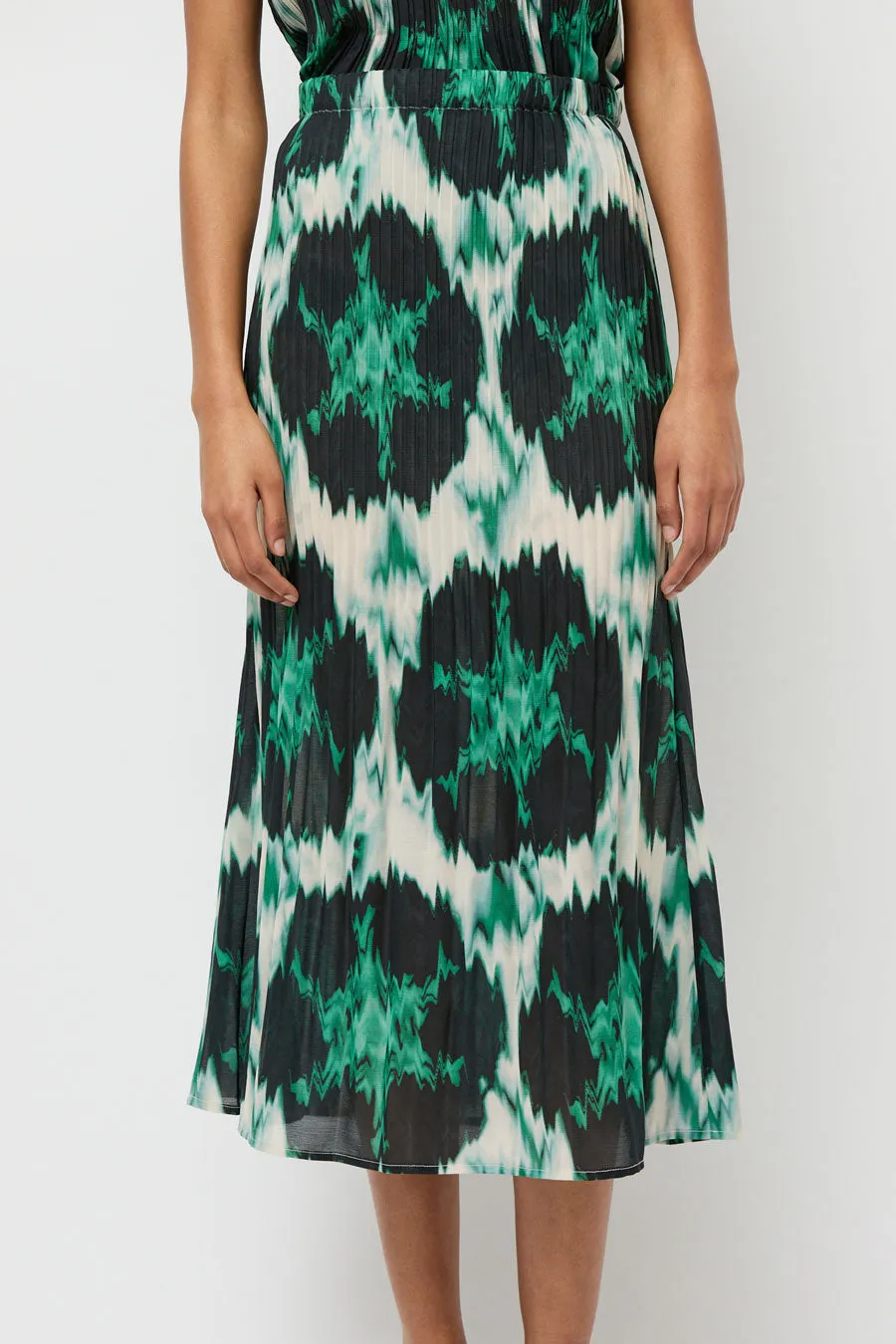 No.6 Hiro Skirt in Emerald Ikat sold by No. 6 product image thumbnail 2