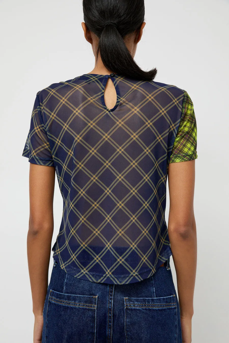No.6 Tara Top in Navy Plaid Combo sold by No. 6 product image thumbnail 2